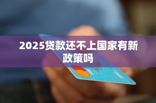 2025贷款还不上国家有新政策吗