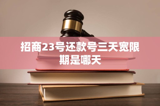 招商23号还款号三天宽限期是哪天