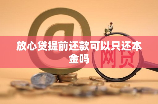 放心贷提前还款可以只还本金吗
