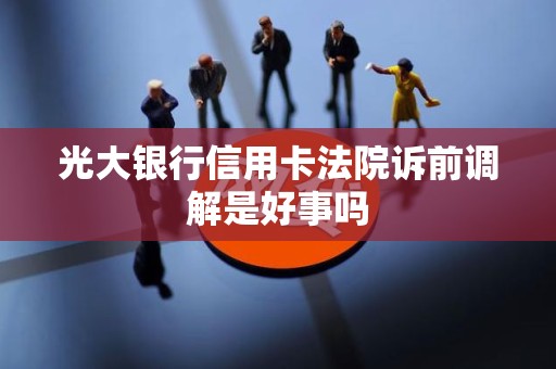 光大银行信用卡法院诉前调解是好事吗