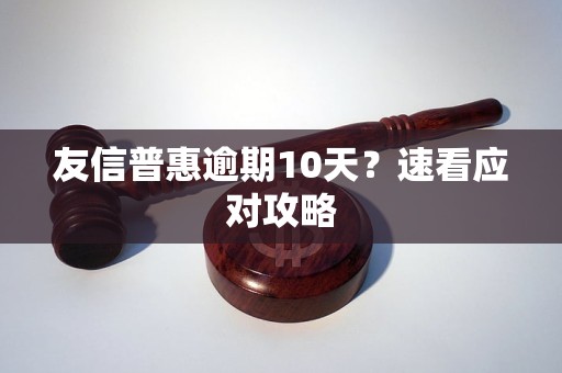友信普惠逾期10天？速看应对攻略