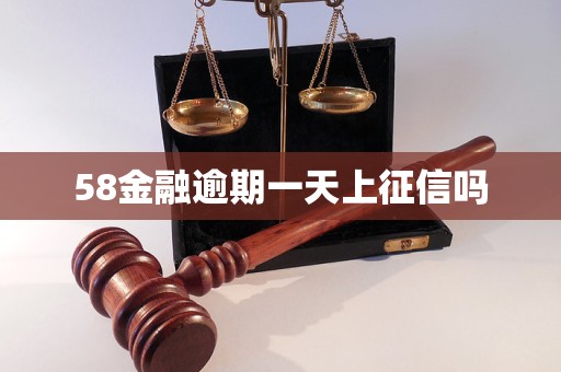 58金融逾期一天上征信吗