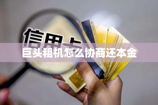 巨头租机怎么协商还本金