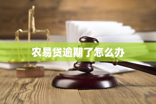 农易贷逾期了怎么办