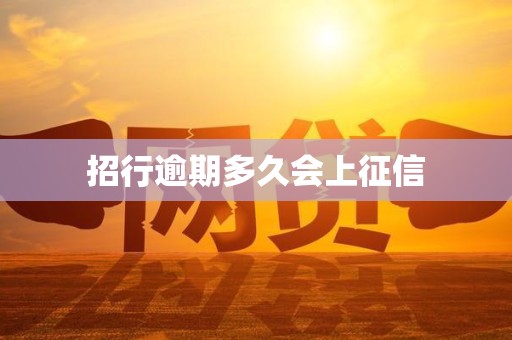 招行逾期多久会上征信