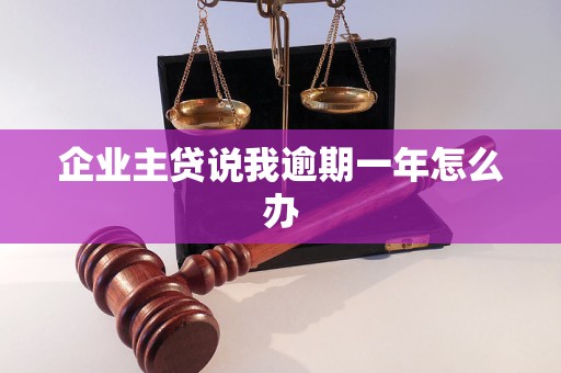 企业主贷说我逾期一年怎么办 企业主贷说我逾期一年怎么办