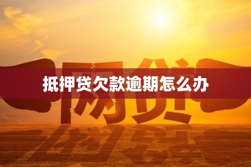 抵押贷欠款逾期怎么办