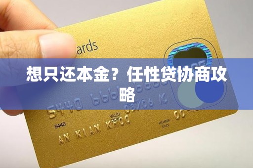 想只还本金？任性贷协商攻略