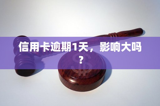 信用卡逾期1天,影响大吗? 信用卡逾期1天,影响大吗?