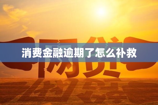 消费金融逾期了怎么补救 消费金融逾期了怎么补救