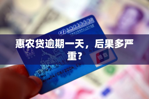 惠农贷逾期一天,后果多严重? 惠农贷逾期一天,后果多严重?