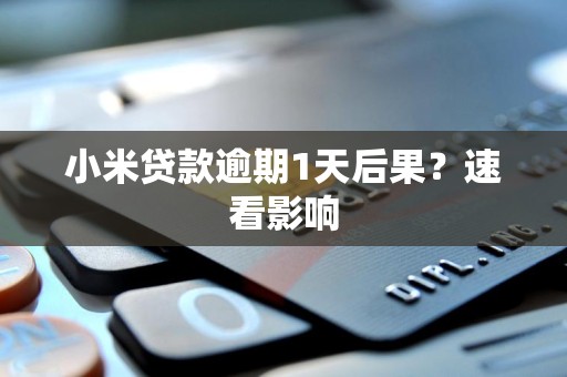 小米贷款逾期1天后果？速看影响