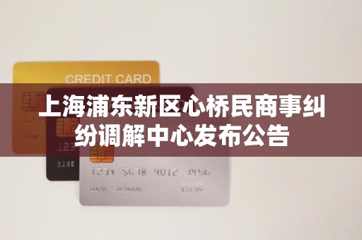上海浦东新区心桥民商事纠纷调解中心发布公告