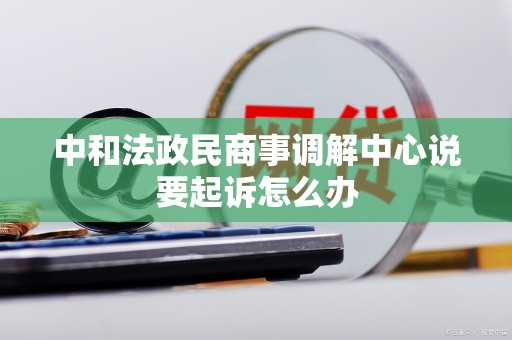 中和法政民商事调解中心说要起诉怎么办