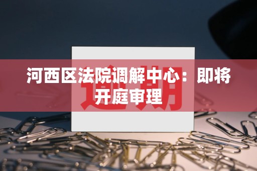 河西区法院调解中心：即将开庭审理