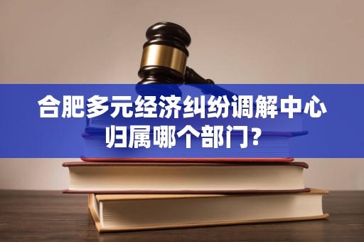 合肥多元经济纠纷调解中心归属哪个部门？