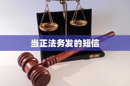 当正法务发的短信 当正法务发的短信