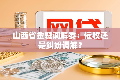 山西省金融调解委：催收还是纠纷调解？