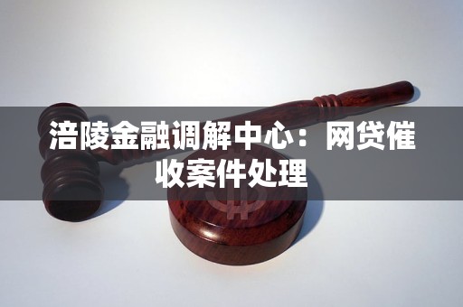 涪陵金融调解中心：网贷催收案件处理