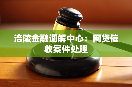 涪陵金融调解中心：网贷催收案件处理