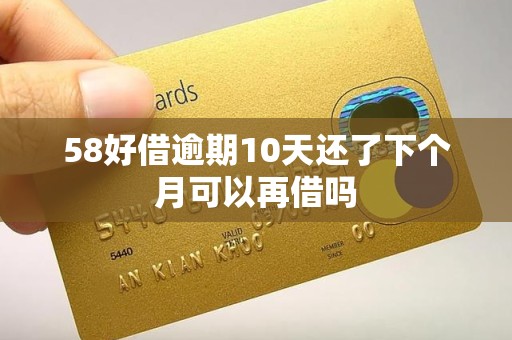 58好借逾期10天还了下个月可以再借吗 58好借逾期10天还了下个月可以再借吗