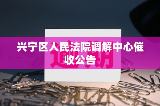 兴宁区人民法院调解中心催收公告