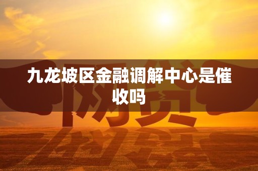 九龙坡区金融调解中心是催收吗 九龙坡区金融调解中心是催收吗