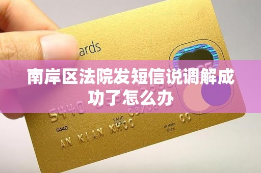 南岸区法院发短信说调解成功了怎么办