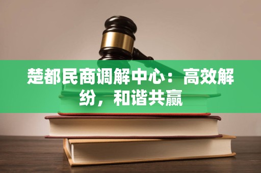 楚都民商调解中心:高效解纷,和谐共赢 楚都民商调解中心:高效解纷,和谐共赢