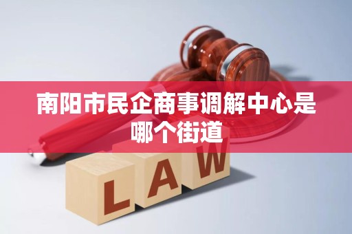 南阳市民企商事调解中心是哪个街道 南阳市民企商事调解中心是哪个街道