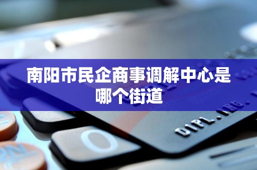 南阳市民企商事调解中心是哪个街道 南阳市民企商事调解中心是哪个街道