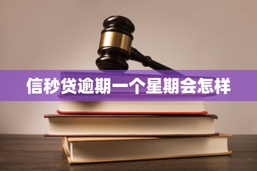 信秒贷逾期一个星期会怎样
