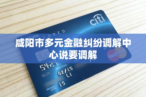 咸阳市多元金融纠纷调解中心说要调解
