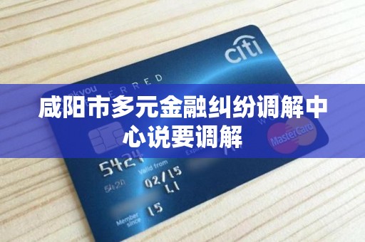 咸阳市多元金融纠纷调解中心说要调解