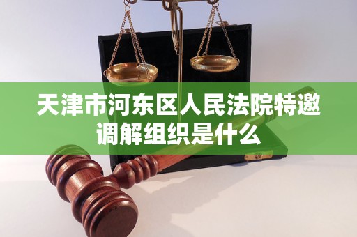 天津市河东区人民法院特邀调解组织是什么