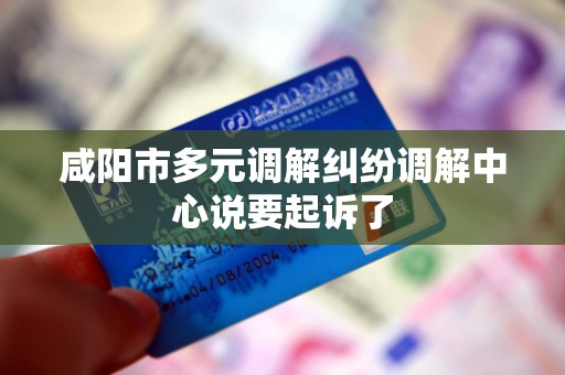 咸阳市多元调解纠纷调解中心说要起诉了