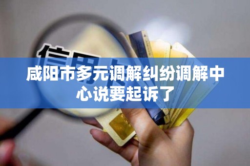 咸阳市多元调解纠纷调解中心说要起诉了