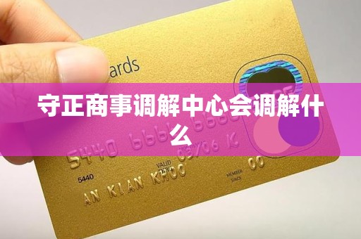守正商事调解中心会调解什么 守正商事调解中心会调解什么