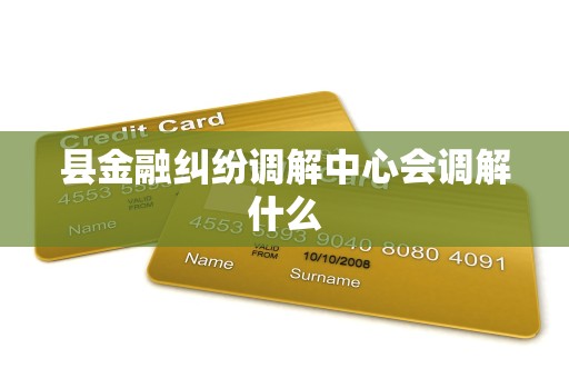 县金融纠纷调解中心会调解什么