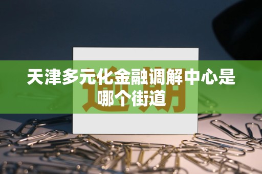 天津多元化金融调解中心是哪个街道