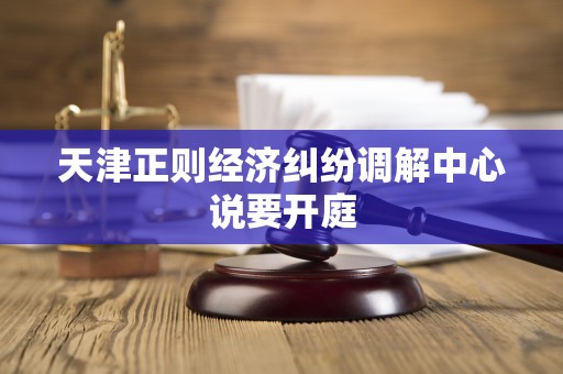 天津正则经济纠纷调解中心说要开庭 天津正则经济纠纷调解中心说要开庭