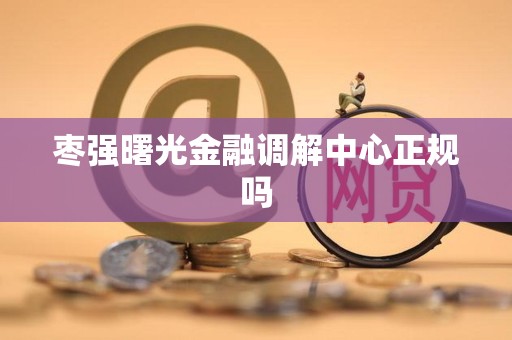 枣强曙光金融调解中心正规吗
