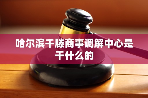 哈尔滨千滕商事调解中心是干什么的