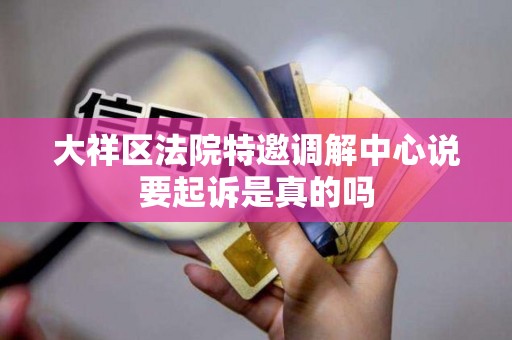 大祥区法院特邀调解中心说要起诉是真的吗