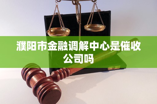 濮阳市金融调解中心是催收公司吗
