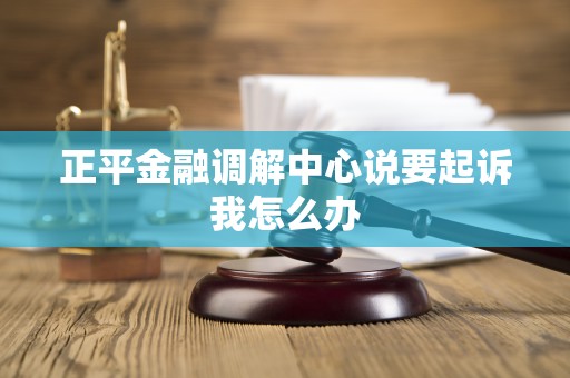正平金融调解中心说要起诉我怎么办