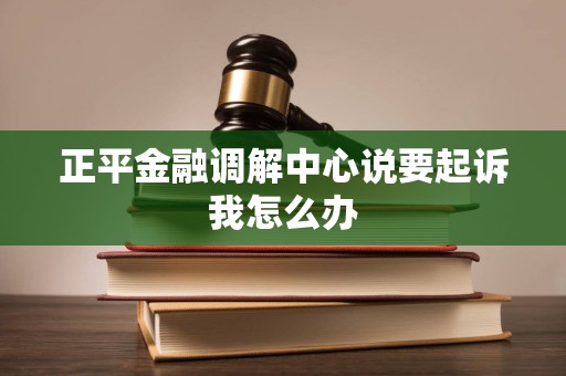 正平金融调解中心说要起诉我怎么办