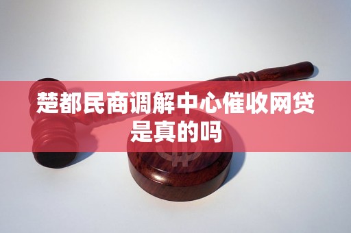 楚都民商调解中心催收网贷是真的吗