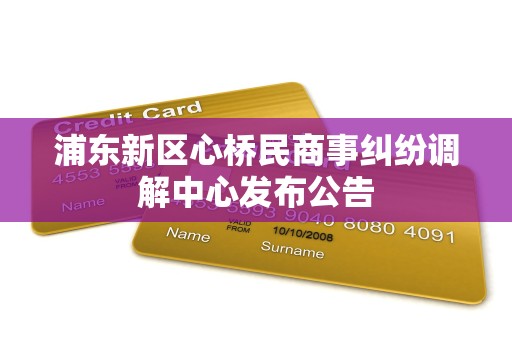 浦东新区心桥民商事纠纷调解中心发布公告