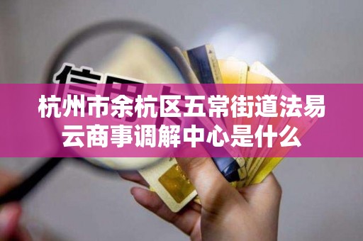杭州市余杭区五常街道法易云商事调解中心是什么